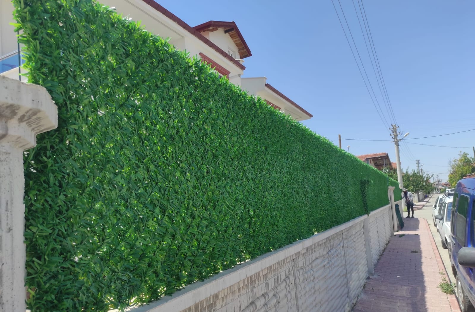 ( 175 cm x 11 mt ) Çim çit yeşil bahçe çiti çit teli örgü teli